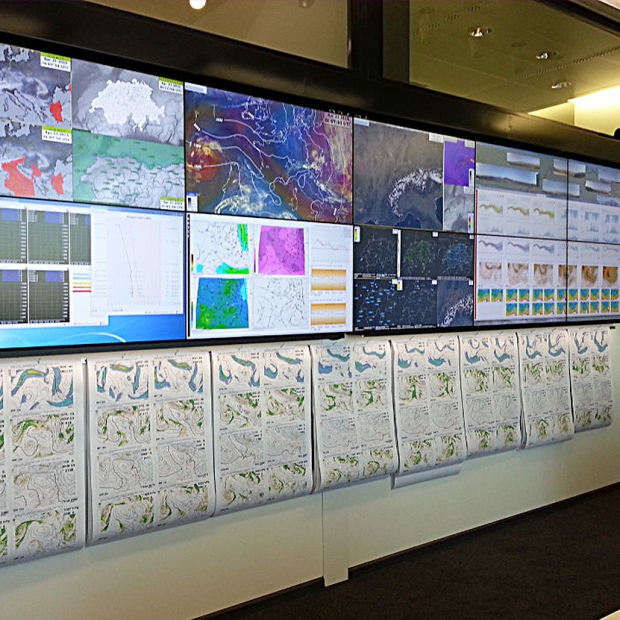 NinJo (und weitere Software) in der Vorhersagezentrale am Flughafen Zürich